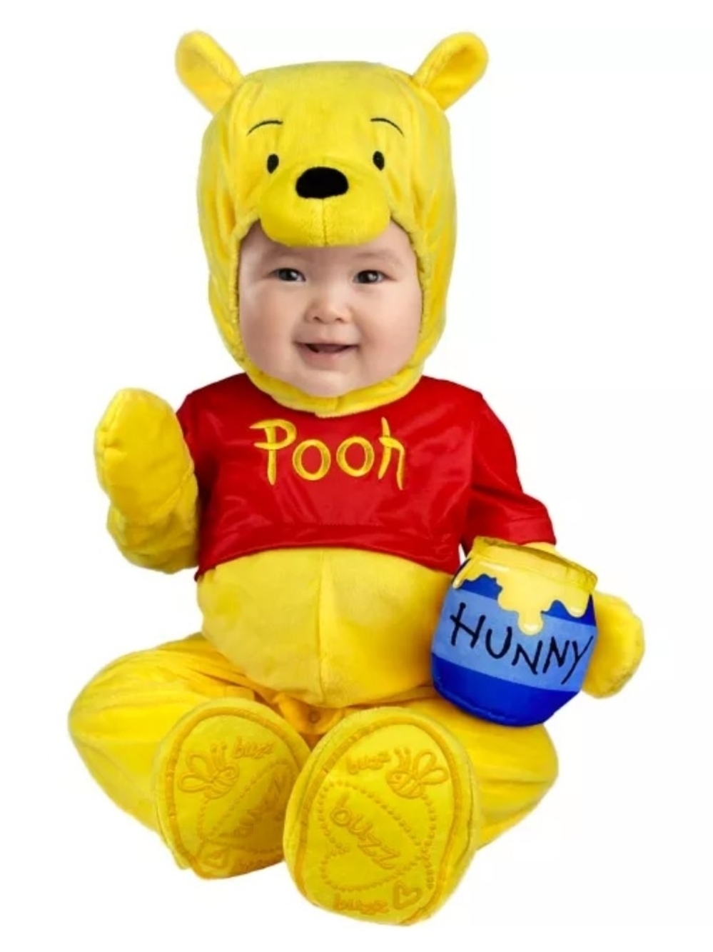 Disney Winnie the Pooh Plush Infant Outfit in Yellow, Red & Blue